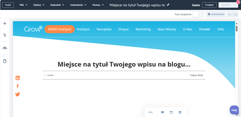 HubSpot Blog Editor | Grow Poland